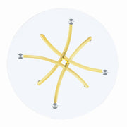 Beckham Round Dining Table Brass and Clear - Theo's Factory Direct Mattress & Furniture (Columbus, OH)
