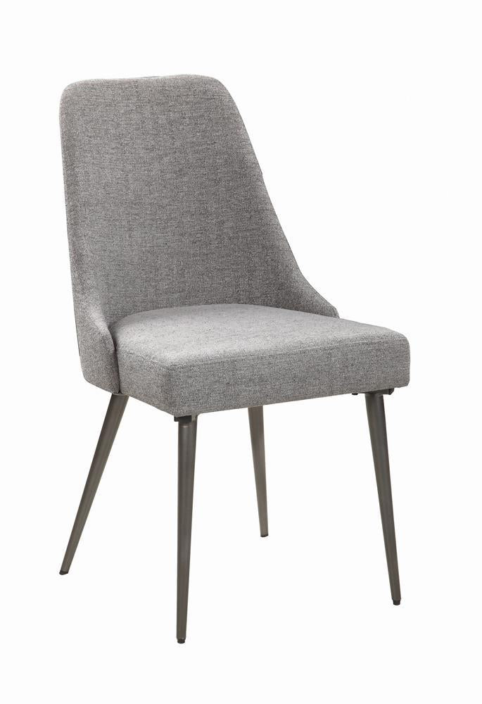 Alan Upholstered Dining Chairs Grey (Set of 2) - Theo's Factory Direct Mattress & Furniture (Columbus, OH)