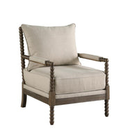 Blanchett Cushion Back Accent Chair Beige and Natural - Theo's Factory Direct Mattress & Furniture (Columbus, OH)