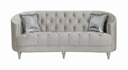 Avonlea Sloped Arm Tufted Sofa Grey - Theo's Factory Direct Mattress & Furniture (Columbus, OH)