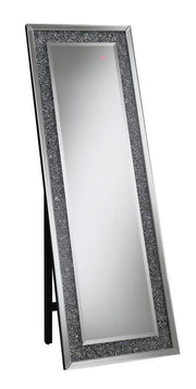 Carisi Rectangular Standing Mirror with LED Lighting Silver - Theo's Factory Direct Mattress & Furniture (Columbus, OH)