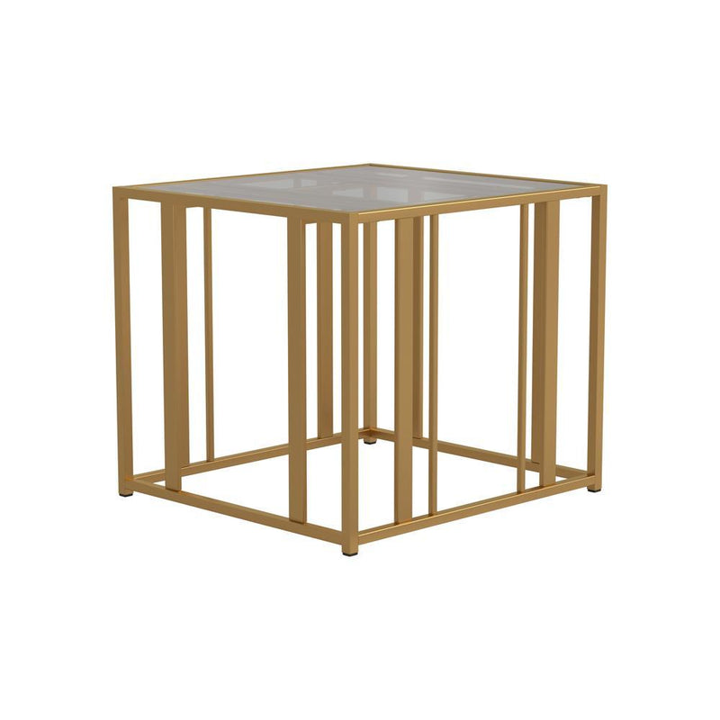Adri Metal Frame End Table Matte Brass - Theo's Factory Direct Mattress & Furniture (Columbus, OH)