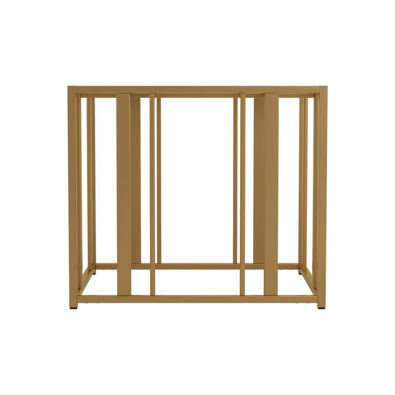 Adri Metal Frame End Table Matte Brass - Theo's Factory Direct Mattress & Furniture (Columbus, OH)