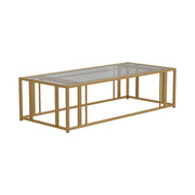 Adri Metal Frame Coffee Table Matte Brass - Theo's Factory Direct Mattress & Furniture (Columbus, OH)