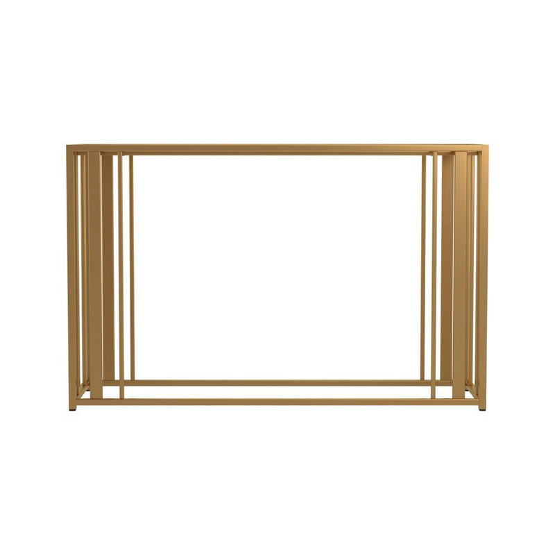 Adri Metal Frame Sofa Table Matte Brass - Theo's Factory Direct Mattress & Furniture (Columbus, OH)