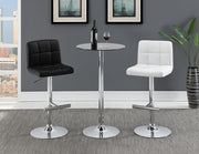 Lenny Adjustable Bar Stools Chrome and White (Set of 2) - Theo's Factory Direct Mattress & Furniture (Columbus, OH)
