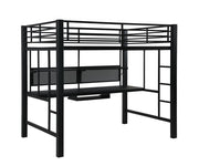 Avalon Full Workstation Loft Bed Black - Theo's Factory Direct Mattress & Furniture (Columbus, OH)