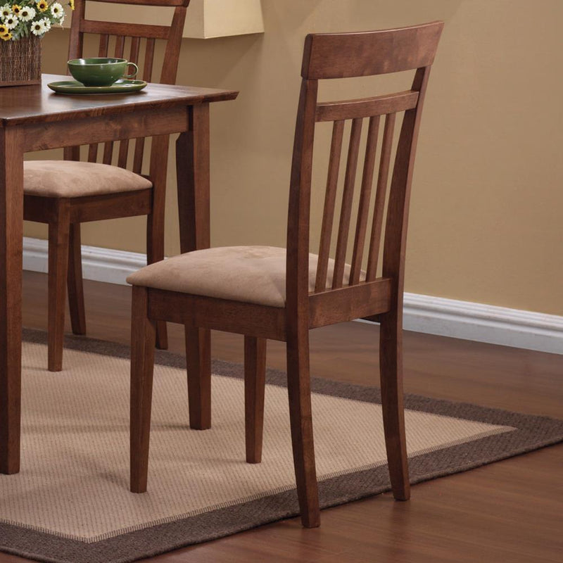 Robles 5-piece Dining Set Chestnut and Tan - Theo's Factory Direct Mattress & Furniture (Columbus, OH)