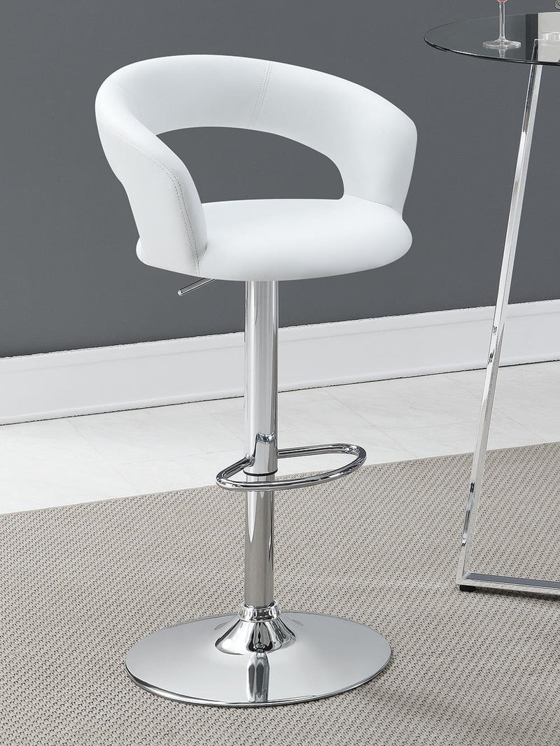 Barraza 29" Adjustable Height Bar Stool Black and Chrome - Theo's Factory Direct Mattress & Furniture (Columbus, OH)