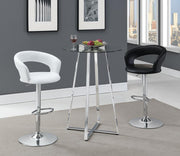 Barraza 29" Adjustable Height Bar Stool Black and Chrome - Theo's Factory Direct Mattress & Furniture (Columbus, OH)