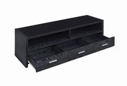 Alton 62" 3-drawer TV Console Black Oak - Theo's Factory Direct Mattress & Furniture (Columbus, OH)