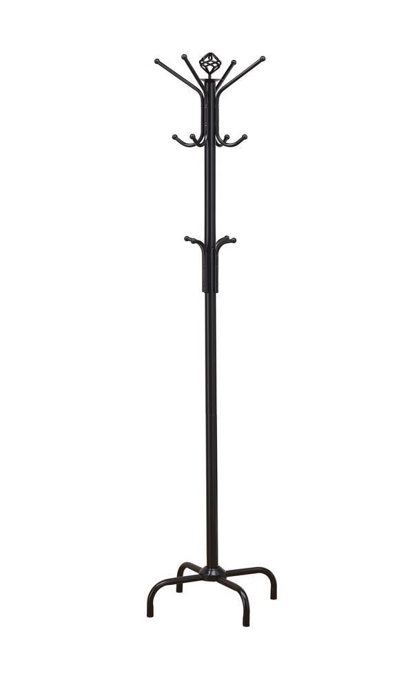 Collier 12-hook Coat Rack Black - Theo's Factory Direct Mattress & Furniture (Columbus, OH)