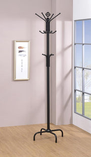 Collier 12-hook Coat Rack Black - Theo's Factory Direct Mattress & Furniture (Columbus, OH)