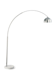 Krester Arched Floor Lamp Brushed Steel and Chrome - Theo's Factory Direct Mattress & Furniture (Columbus, OH)