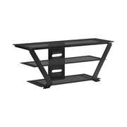 Donlyn 2-tier TV Console Black - Theo's Factory Direct Mattress & Furniture (Columbus, OH)