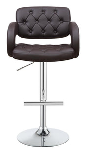 Brandi Adjustable Bar Stool Chrome and Brown - Theo's Factory Direct Mattress & Furniture (Columbus, OH)