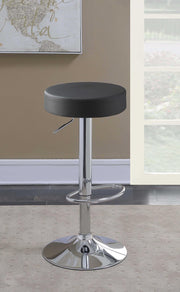 Ramses 29" Adjustable Bar Stool Chrome and Black - Theo's Factory Direct Mattress & Furniture (Columbus, OH)