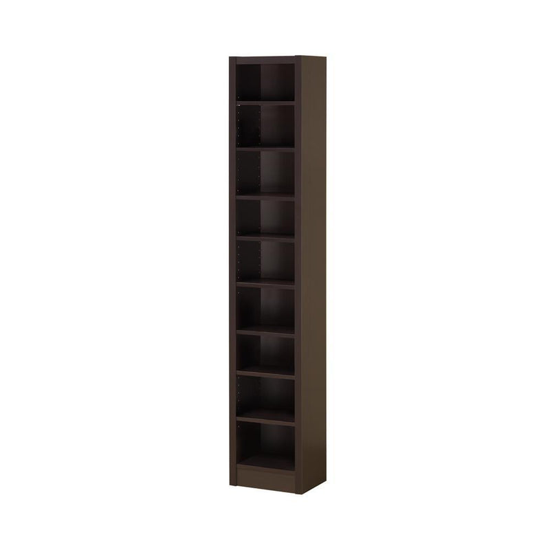 Eliam Rectangular Bookcase with 2 Fixed Shelves Cappuccino - Theo's Factory Direct Mattress & Furniture (Columbus, OH)
