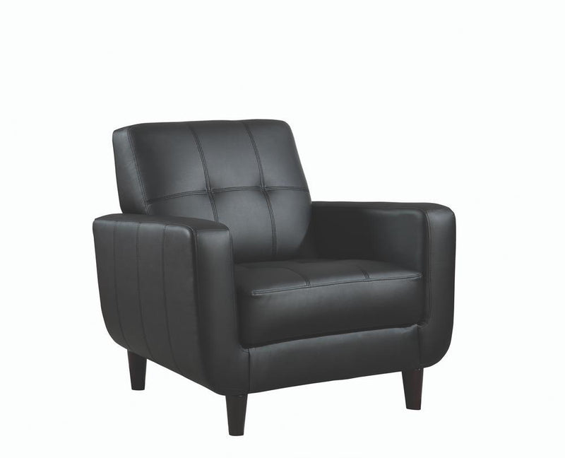 Aaron Padded Seat Accent Chair Black - Theo's Factory Direct Mattress & Furniture (Columbus, OH)
