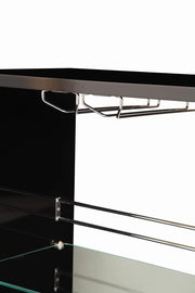Adolfo 3-tier Bar Table Glossy Black and Clear - Theo's Factory Direct Mattress & Furniture (Columbus, OH)