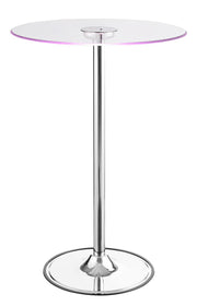 Thea LED Bar Table Chrome and Clear - Theo's Factory Direct Mattress & Furniture (Columbus, OH)