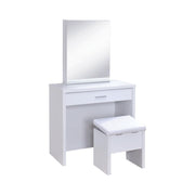 Harvey 2-piece Vanity Set with Lift-Top Stool White - Theo's Factory Direct Mattress & Furniture (Columbus, OH)