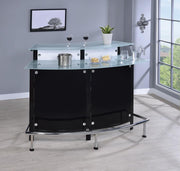 Keystone Glass Top Bar Unit Black - Theo's Factory Direct Mattress & Furniture (Columbus, OH)
