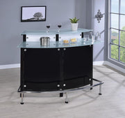 Keystone Glass Top Bar Unit Black - Theo's Factory Direct Mattress & Furniture (Columbus, OH)