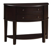 Diane 2-drawer Demilune Shape Console Table Cappuccino - Theo's Factory Direct Mattress & Furniture (Columbus, OH)