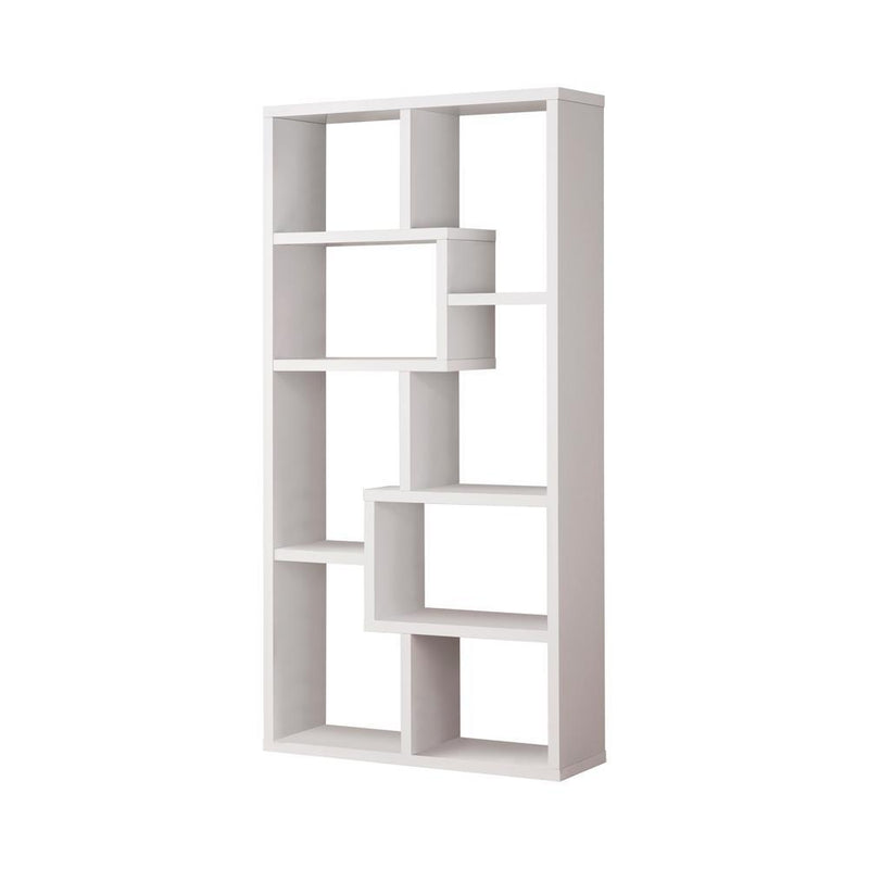 Theo 10-shelf Bookcase White - Theo's Factory Direct Mattress & Furniture (Columbus, OH)