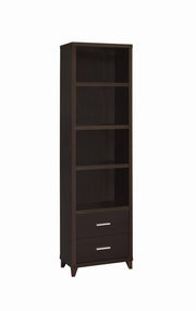 Lewes 2-drawer Media Tower Cappuccino - Theo's Factory Direct Mattress & Furniture (Columbus, OH)