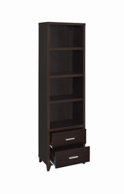 Lewes 2-drawer Media Tower Cappuccino - Theo's Factory Direct Mattress & Furniture (Columbus, OH)