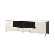 Burkett 2-drawer TV Console White and Grey - Theo's Factory Direct Mattress & Furniture (Columbus, OH)