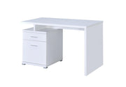 Irving 2-drawer Office Desk with Cabinet White - Theo's Factory Direct Mattress & Furniture (Columbus, OH)