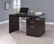 Irving 2-drawer Office Desk with Cabinet Cappuccino - Theo's Factory Direct Mattress & Furniture (Columbus, OH)