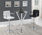 Denali Round Glass Top Bar Table Chrome - Theo's Factory Direct Mattress & Furniture (Columbus, OH)