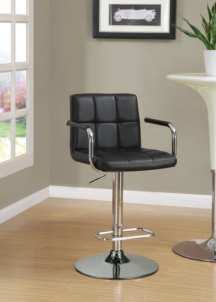 Palomar Adjustable Height Bar Stool Black and Chrome - Theo's Factory Direct Mattress & Furniture (Columbus, OH)