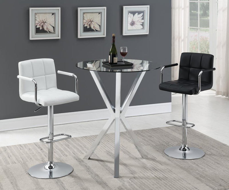 Palomar Adjustable Height Bar Stool Black and Chrome - Theo's Factory Direct Mattress & Furniture (Columbus, OH)