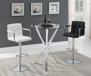Palomar Adjustable Height Bar Stool White and Chrome - Theo's Factory Direct Mattress & Furniture (Columbus, OH)
