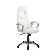 Bruce Adjustable Height Office Chair White and Silver - Theo's Factory Direct Mattress & Furniture (Columbus, OH)