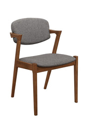Malone Dining Side Chairs Grey and Dark Walnut (Set of 2) - Theo's Factory Direct Mattress & Furniture (Columbus, OH)