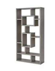 Howie 10-shelf Bookcase Weathered Grey - Theo's Factory Direct Mattress & Furniture (Columbus, OH)