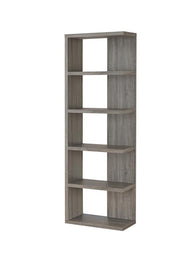 Harrison 5-tier Bookcase Weathered Grey - Theo's Factory Direct Mattress & Furniture (Columbus, OH)