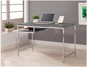 Kravitz Rectangular Writing Desk Weathered Grey and Chrome - Theo's Factory Direct Mattress & Furniture (Columbus, OH)