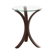 Edgar Round Accent Table Cappuccino - Theo's Factory Direct Mattress & Furniture (Columbus, OH)