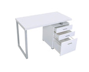 Brennan 3-drawer Office Desk White - Theo's Factory Direct Mattress & Furniture (Columbus, OH)