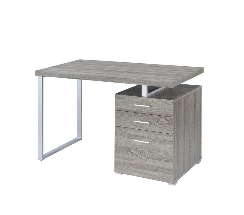 Brennan 3-drawer Office Desk Weathered Grey - Theo's Factory Direct Mattress & Furniture (Columbus, OH)