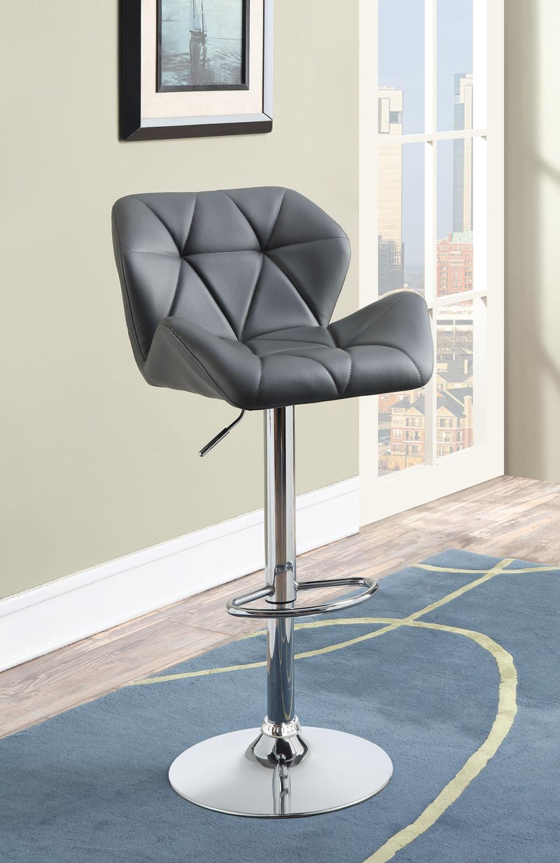 Berrington Adjustable Bar Stools Chrome and Grey (Set of 2) - Theo's Factory Direct Mattress & Furniture (Columbus, OH)