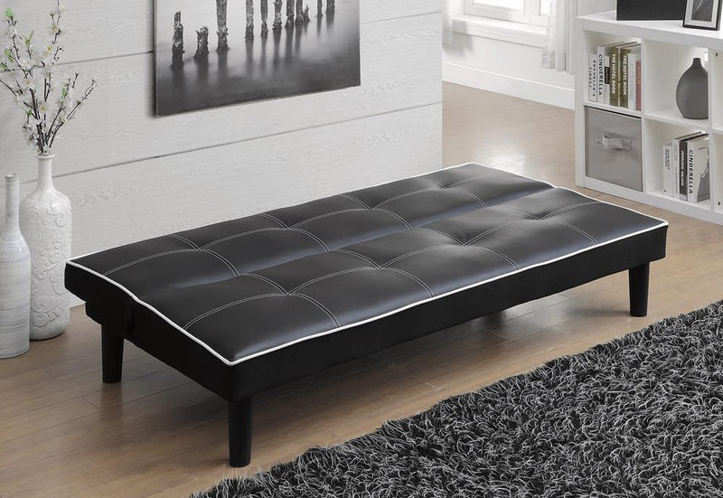 Katrina Tufted Upholstered Sofa Bed Black - Theo's Factory Direct Mattress & Furniture (Columbus, OH)
