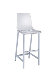 Juelia Bar Stools Chrome and Clear Acrylic (Set of 2) - Theo's Factory Direct Mattress & Furniture (Columbus, OH)